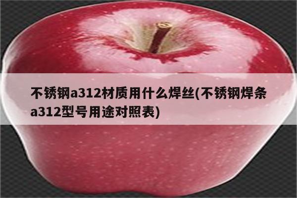 不锈钢a312材质用什么焊丝(不锈钢焊条a312型号用途对照表)