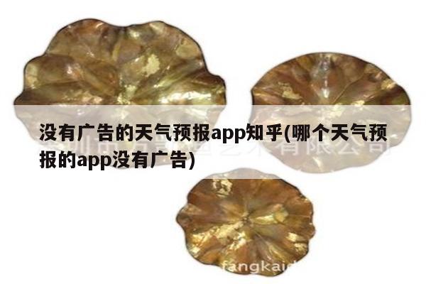 没有广告的天气预报app知乎(哪个天气预报的app没有广告)