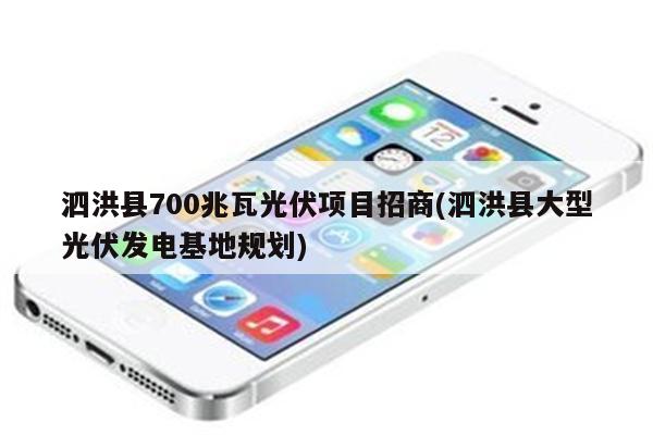 泗洪县700兆瓦光伏项目招商(泗洪县大型光伏发电基地规划)