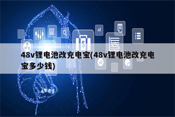 48v锂电池改充电宝(48v锂电池改充电宝多少钱)