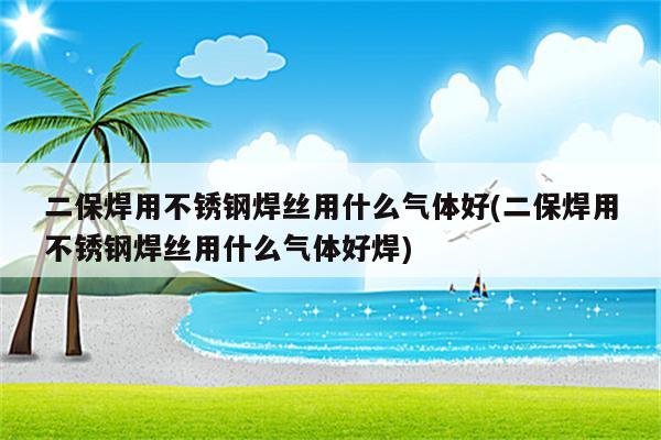 二保焊用不锈钢焊丝用什么气体好(二保焊用不锈钢焊丝用什么气体好焊)