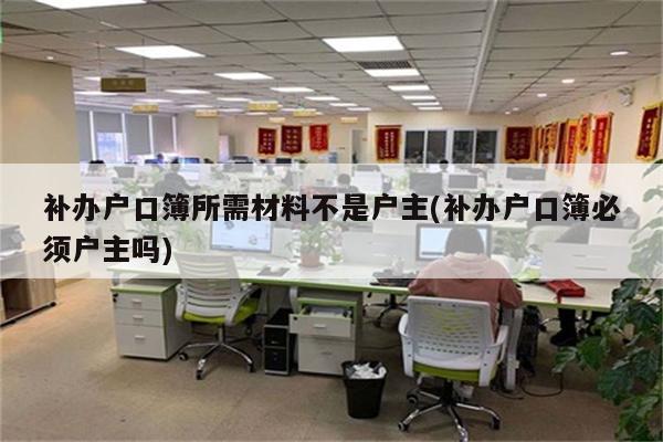 补办户口簿所需材料不是户主(补办户口簿必须户主吗)