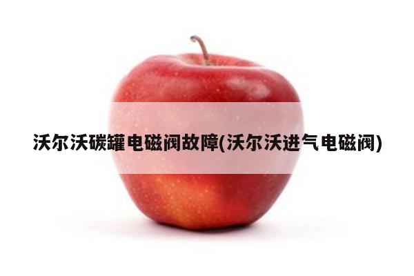 沃尔沃碳罐电磁阀故障(沃尔沃进气电磁阀)