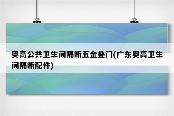 奥高公共卫生间隔断五金叠门(广东奥高卫生间隔断配件)