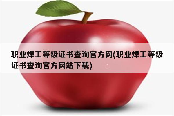 职业焊工等级证书查询官方网(职业焊工等级证书查询官方网站下载)