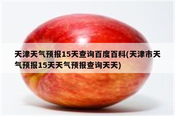 天津天气预报15天查询百度百科(天津市天气预报15天天气预报查询天天)