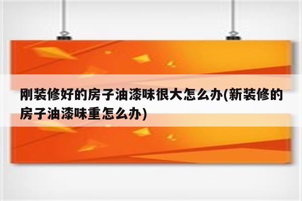 刚装修好的房子油漆味很大怎么办(新装修的房子油漆味重怎么办)