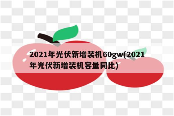 2021年光伏新增装机60gw(2021年光伏新增装机容量同比)