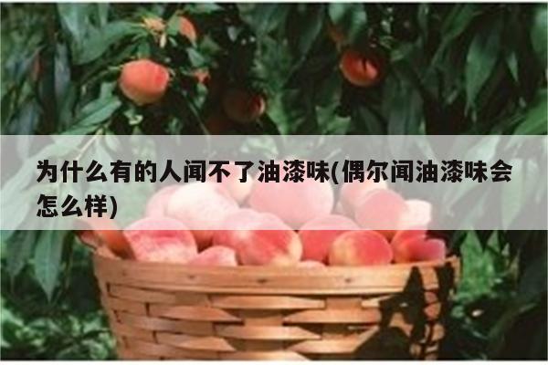 为什么有的人闻不了油漆味(偶尔闻油漆味会怎么样)