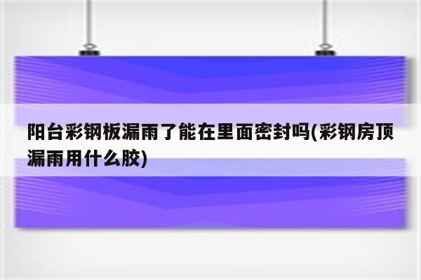 阳台彩钢板漏雨了能在里面密封吗(彩钢房顶漏雨用什么胶)