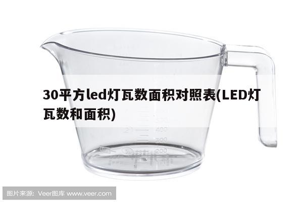 30平方led灯瓦数面积对照表(LED灯瓦数和面积)