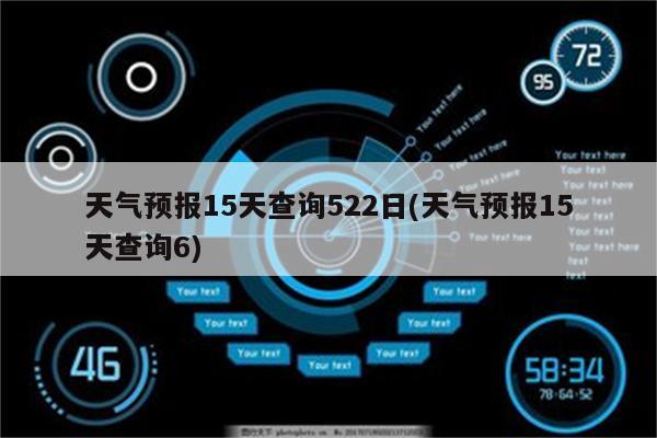 天气预报15天查询522日(天气预报15天查询6)