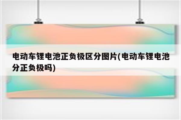 电动车锂电池正负极区分图片(电动车锂电池分正负极吗)