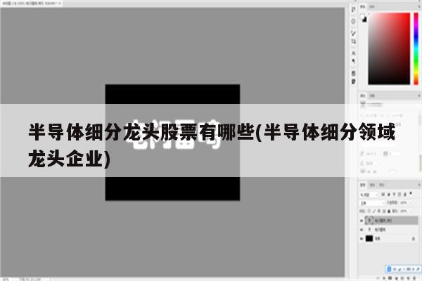 半导体细分龙头股票有哪些(半导体细分领域龙头企业)