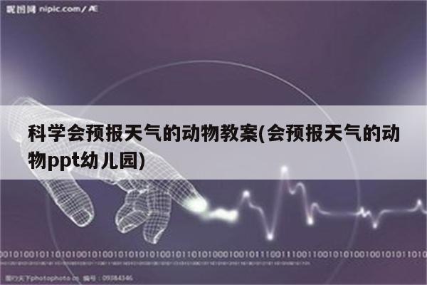 科学会预报天气的动物教案(会预报天气的动物ppt幼儿园)